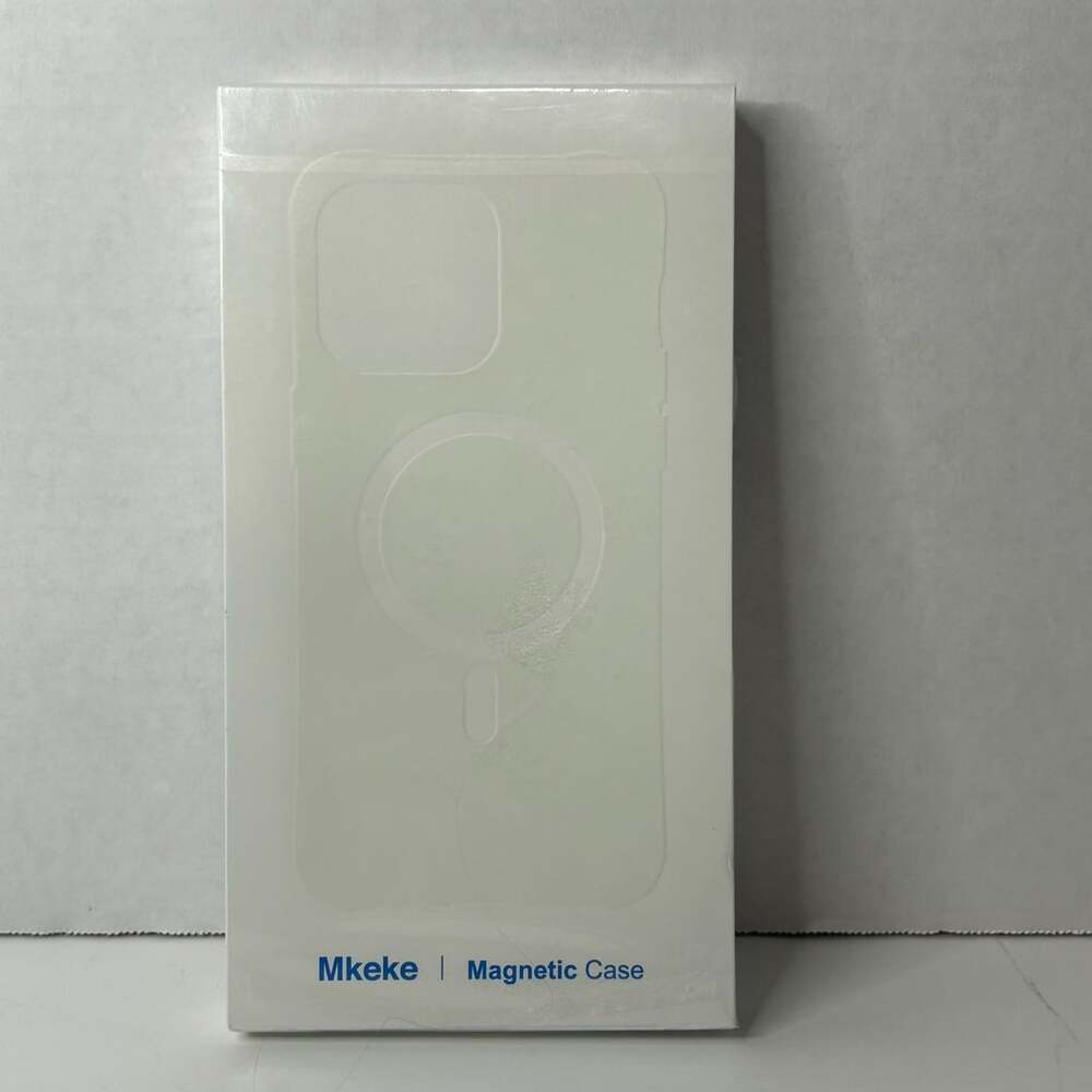 Mkeke Magnetic Clear Phone Case for iPhone 15 Pro